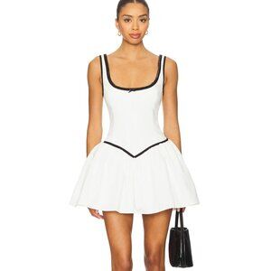NEW Runaway The Label Adaline Mini Dress in White Medium M